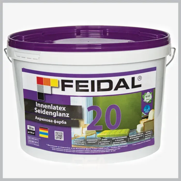 Фарба Feidal Innenlatex Seidenglanz 20