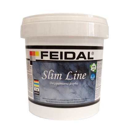 Декоративна фарба Feidal Slim Line біла – ефект натурального мармуру для ваших стін
