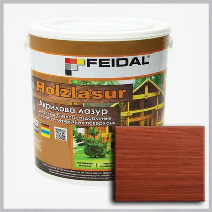 Акрилова лазур Holzlasur Feidal (червоне дерево)