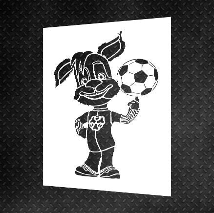 Трафарет DFA багаторазовий для штукатурки та фарби 0,3-1мм Футболіст (E00006)