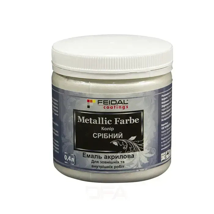 Емаль з металевим перламутровим блиском СРІБЛО Feidal Metallic Farbe