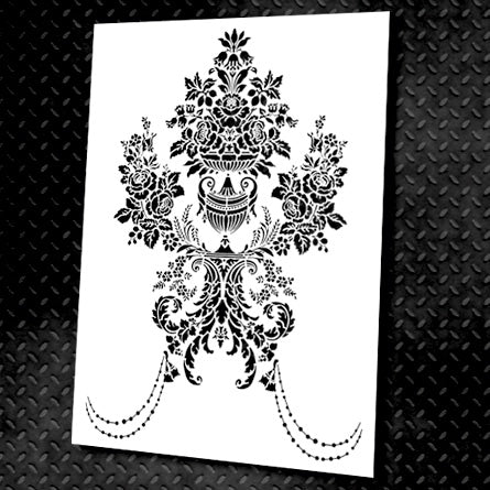 Трафарет для декору DFA Королівський Дамаск, для шпаклівки і фарби, 0,3-1мм (D00024)