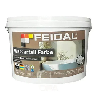 Безбарвна інтер’єрна фарба Feidal Wasserfall Farbe – чисті та стійкі стіни завдяки ефекту лотоса