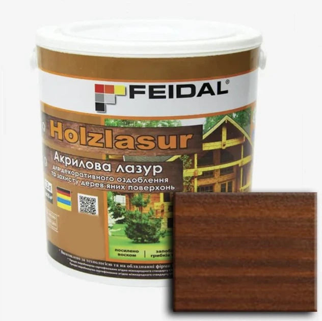Акрилова лазур Holzlasur Feidal (горіх)