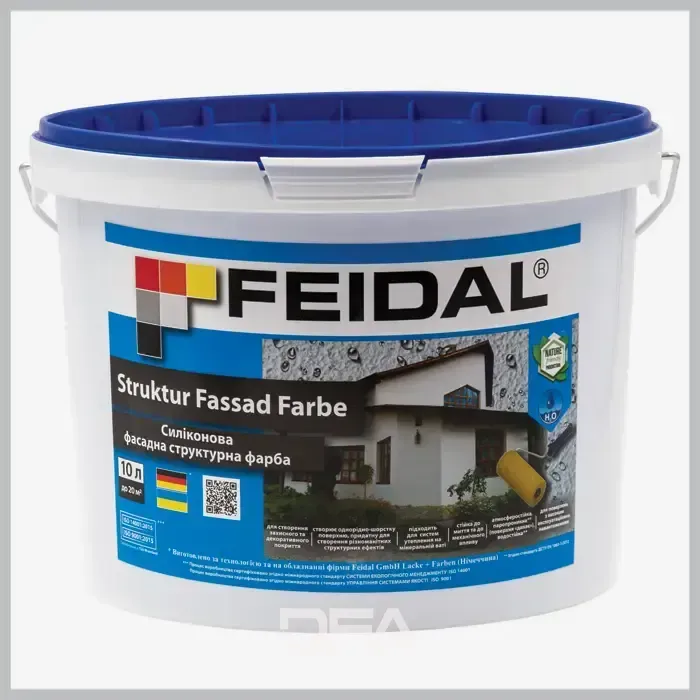 Силіконова фасадна структурна фарба Feidal Struktur Fassad Farbe