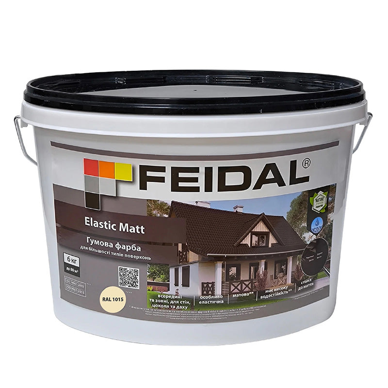 Еластична гумова фарба Feidal Elastic Matt RAL 1015: Елегантність та довговічність у бежевому
