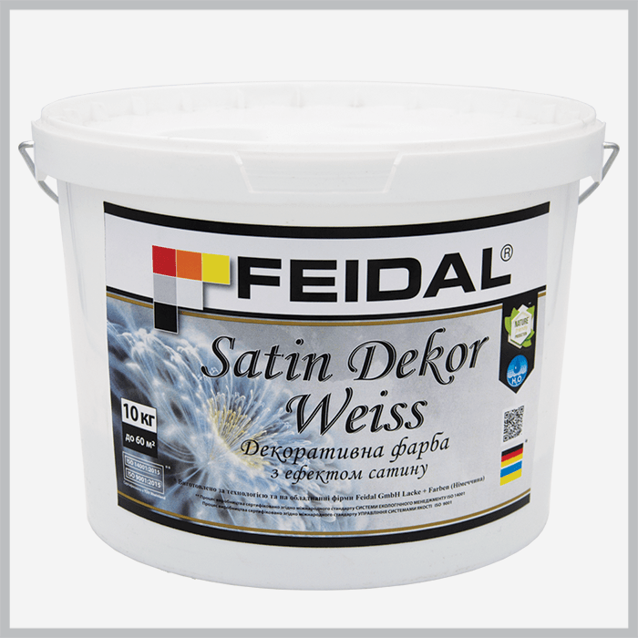 Декоративна фарба з ефектом сатину Feidal Satin Dekor Weiss