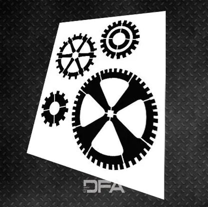 Шестерні на стінах – стильний акцент з трафаретом DFA Лофт 0.3-1 мм (L00011-d)