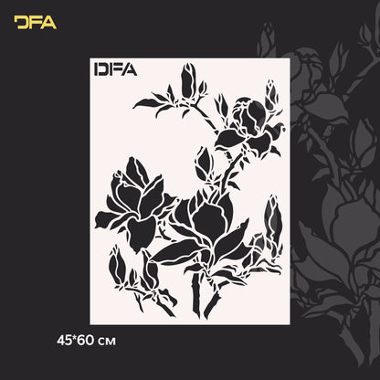 Трафарет природа DFA для стін для штукатурки та фарби 0,3-1мм (Р00138)