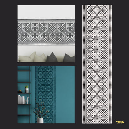 Етно Трафарет DFA Вишиванка для штукатурки та фарби 0.3-1мм (Z00038)