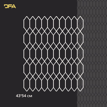 Трафарет DFA багаторазовий для декоративної штукатурки та фарби Східний візерунок 0,3-1мм (V00054)
