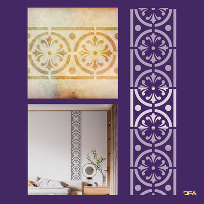 Трафарет DFA Бордюр трафарет для штукатурки та фарби 0.3-1мм (B00063)