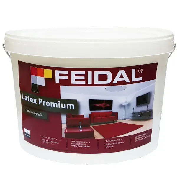 Feidal Latex Premium Біла: Глибоко-матова латексна фарба для бездоганного інтер'єру