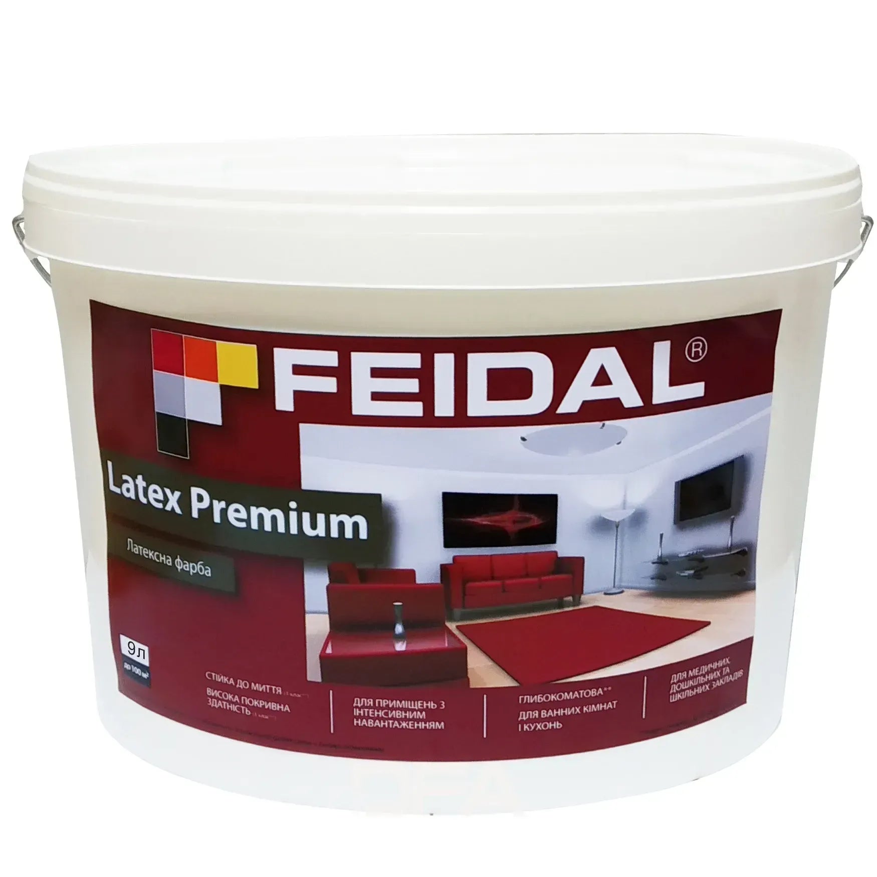 Feidal Latex Premium Біла: Глибоко-матова латексна фарба для бездоганного інтер'єру