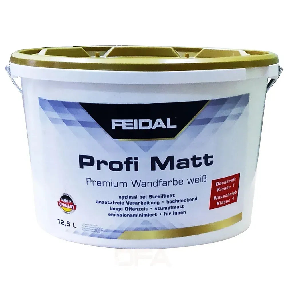 Feidal Profi Matt біла – надійна фарба для внутрішніх робіт з глибоким матовим ефектом