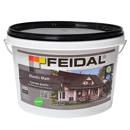 Фарба гумова Feidal Elastic Matt RAL 6018 – надійність, довговічність та стильний зелений відтінок