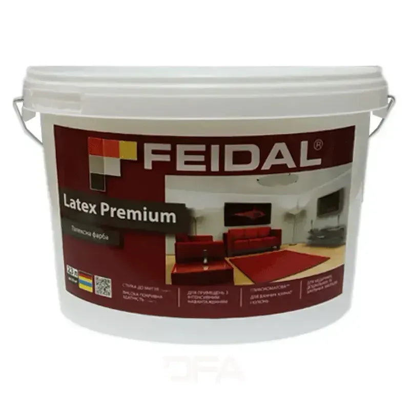 Feidal Latex Premium Біла: Глибоко-матова латексна фарба для бездоганного інтер'єру
