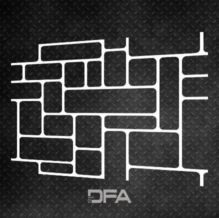 Реалістична кладка на акцентній стіні – трафарет DFA Фасадний Камінь 0.3-1 мм (F00006-d)