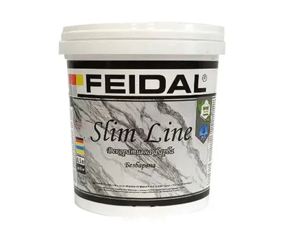 Безбарвна декоративна фарба Feidal Slim Line – мармуровий стиль для внутрішніх робіт