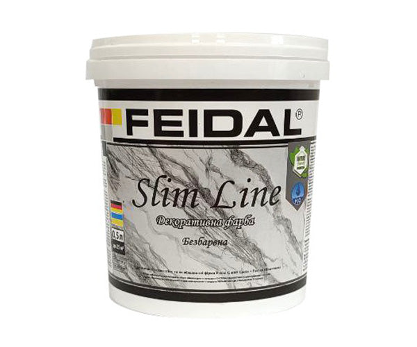 Безбарвна декоративна фарба Feidal Slim Line – мармуровий стиль для внутрішніх робіт