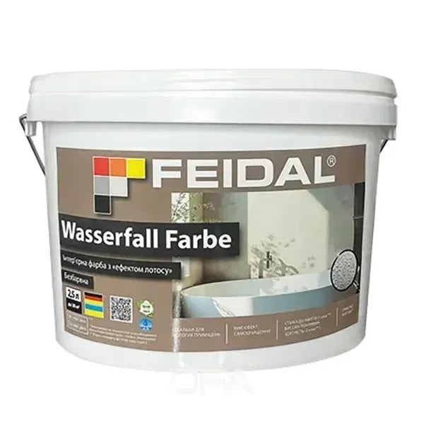 Безбарвна інтер’єрна фарба Feidal Wasserfall Farbe – чисті та стійкі стіни завдяки ефекту лотоса