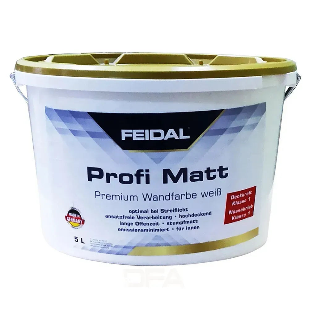Feidal Profi Matt біла – надійна фарба для внутрішніх робіт з глибоким матовим ефектом