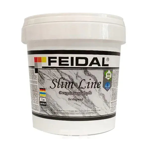 Безбарвна декоративна фарба Feidal Slim Line – мармуровий стиль для внутрішніх робіт
