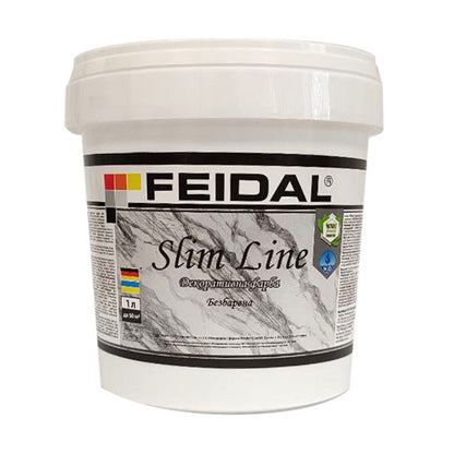 Безбарвна декоративна фарба Feidal Slim Line – мармуровий стиль для внутрішніх робіт