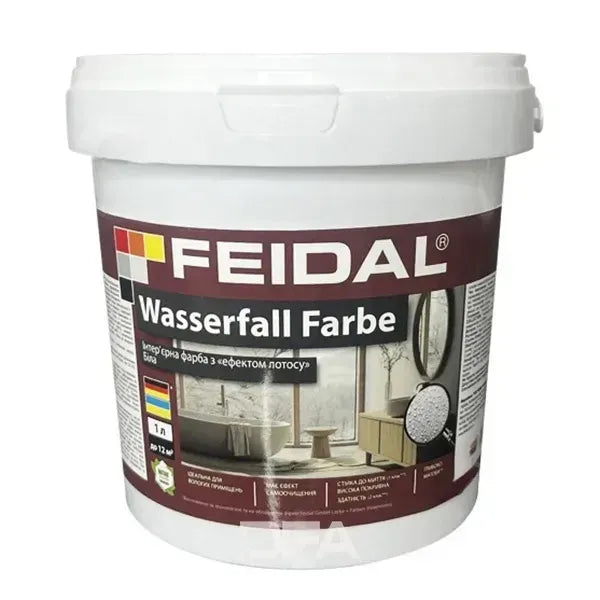 Інтер’єрна фарба Feidal Wasserfall Farbe глибокоматова біла – водовідштовхувальний ефект лотоса для стильного інтер’єру