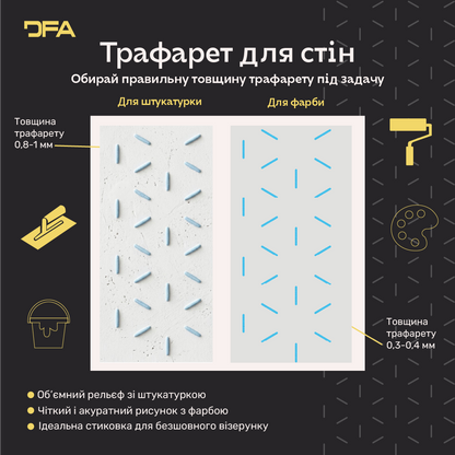 Створіть сучасний арт-декор з трафаретом DFA Лофт 0.3-1 мм (L00063)