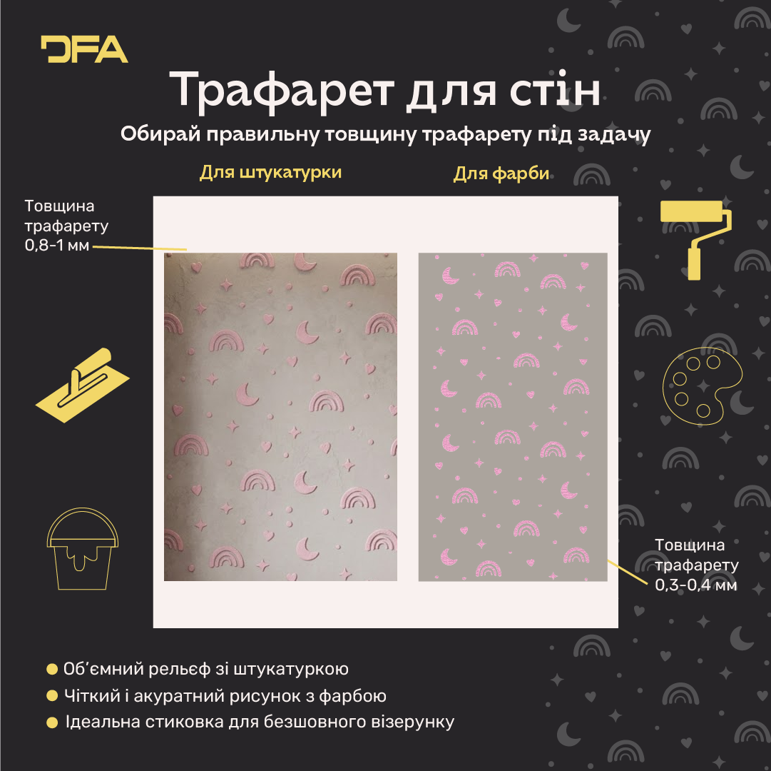 Місяць на стінах – чарівна атмосфера для дитячої кімнати з DFA 0.3-1 мм (Е00100)