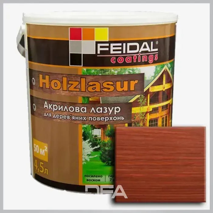 Акрилова лазур Holzlasur Feidal (червоне дерево)