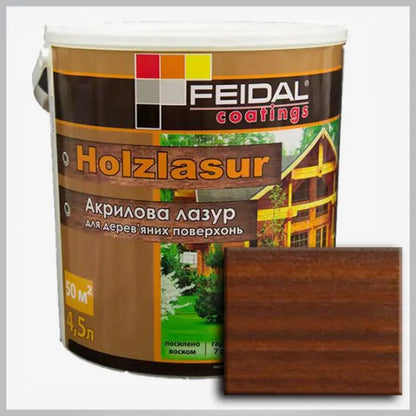 Акрилова лазур Holzlasur Feidal (горіх)