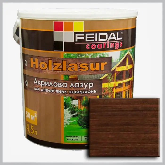 Акрилова лазур Holzlasur Feidal (палісандр)