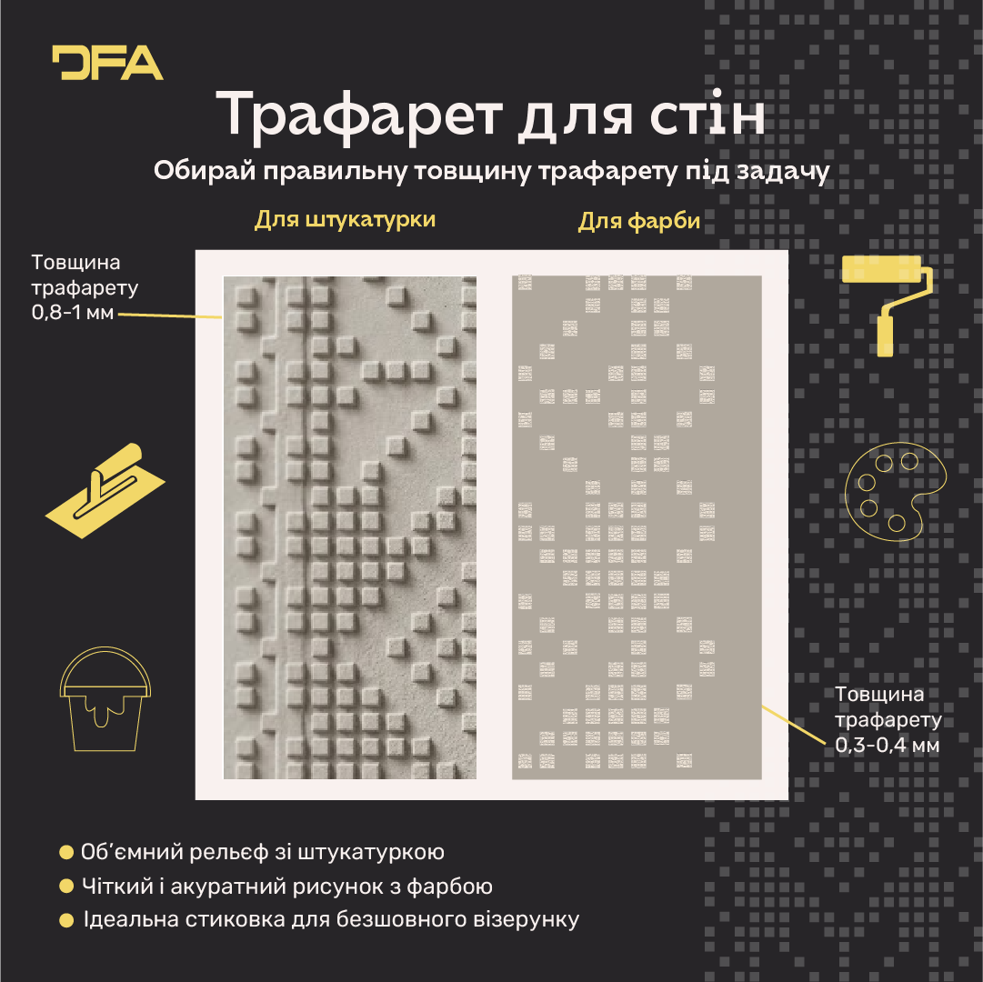 Трафарет DFA Вишиванка для штукатурки та фарби (Z00002)