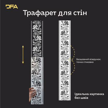 Етно Трафарет DFA Вишиванка для штукатурки та фарби (Z00003)