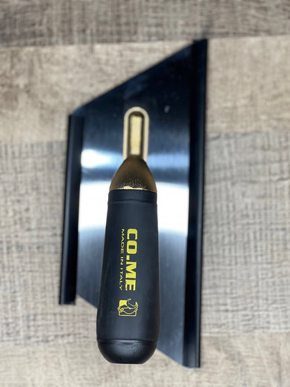 Кельма з гумовою ручкою Limited Edition goldened aluminium CO.ME 240*100 mm