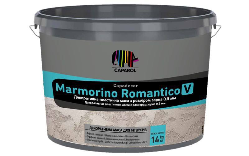 Декоративна інтер'єрна акрилова штукатурка Marmorino Romantico V, 14 кг