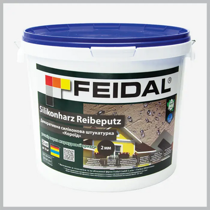 Декоративна силіконова штукатурка "Короїд" Feidal Silikonharz Reibeputz