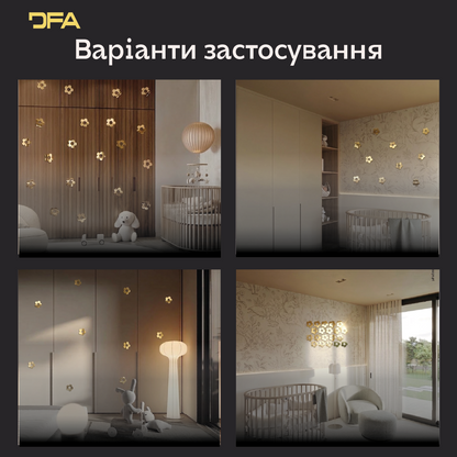 Дзеркальний декор DFA «Квіточки маленькі» – ніжність і стиль у вашому інтер’єрі, 10 шт/20 шт.