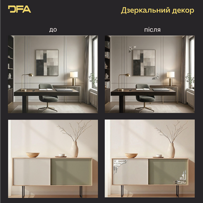Ексклюзивний дизайн: Дзеркальний кутовий візерунок DFA з акрилу найвищої якості 2 шт/4 шт (YA00033)
