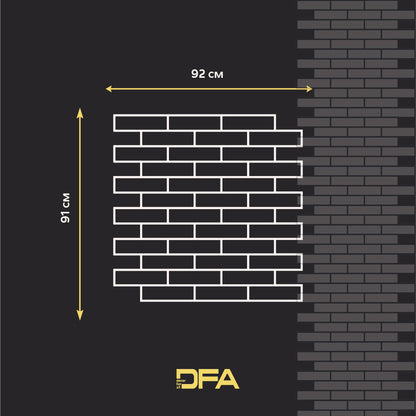 Трафарет DFA Фасадні Цегла багаторазовий для декоративної штукатурки 92*91 (F00009), 1мм - Під штукатурку