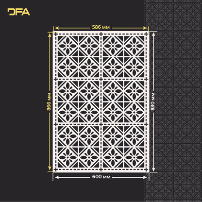 Геометричні трафарети DFA: Стильні орнаменти для стін 0,3-1 мм (G00152)
