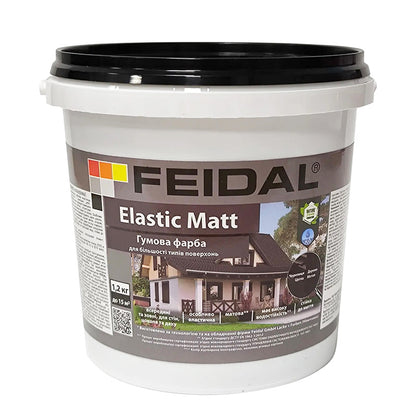 Гумова фарба Feidal Elastic Matt Безбарвна матова для фасадів, даху та внутрішніх робіт
