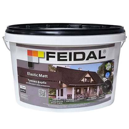 Гумова фарба Feidal Elastic Matt Безбарвна матова для фасадів, даху та внутрішніх робіт