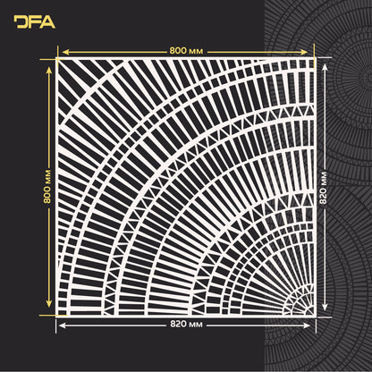 Круглий трафарет DFA: Елегантні орнаменти для інтер'єру 0,3-1 мм (C00125)
