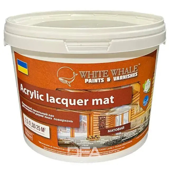 Лак панельний матовий на водній основі без запаху Acrylic lacquer mat