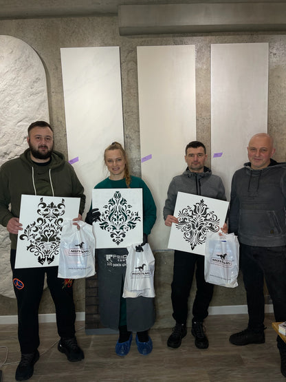 Майстер клас:Товстошарові декори в трафаретній техніці PRO (Опыт работы с трафаретами, создание композиции)