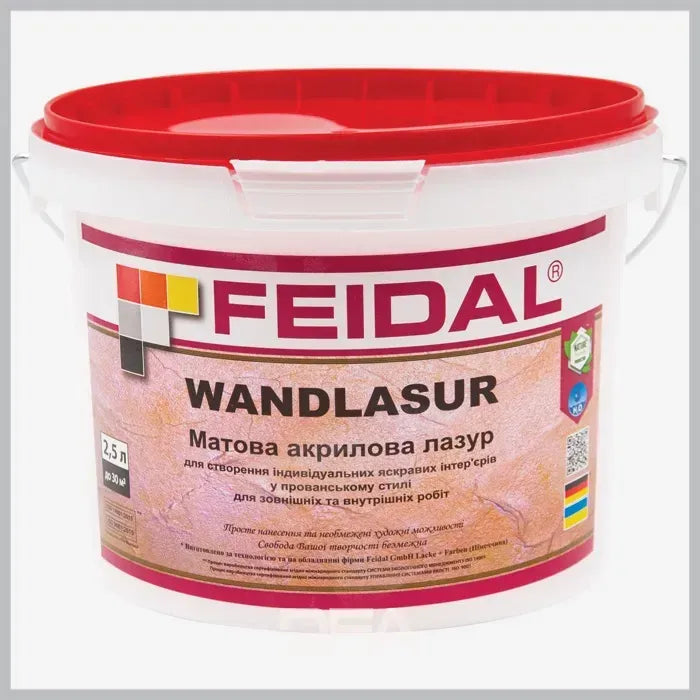 Матова акрилова лазур Feidal Wandlasur: Елегантність французького провансу на ваших стінах