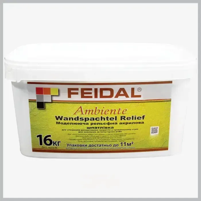 Моделююча структурна акрилова товстошарова шпаклівка Feidal Wandspachtel Relief
